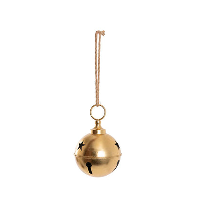Hanging Christmas Star Bells Gold (17x25.5cmH)