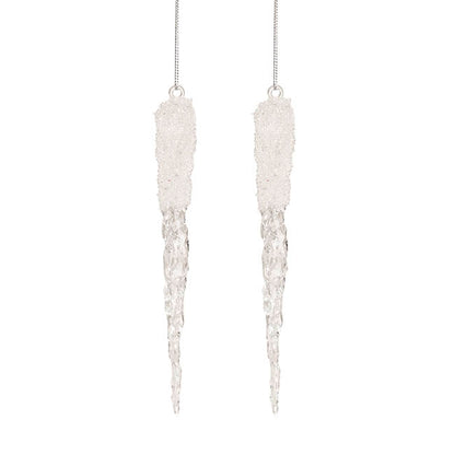 Hanging Icicle Pack 4 Clear (19cmH)