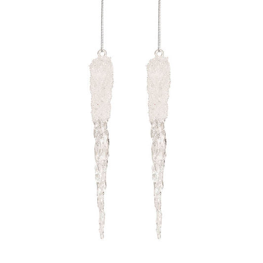 Hanging Icicle Pack 4 Clear (19cmH)