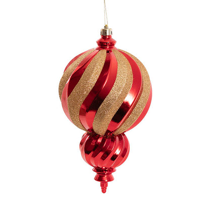 Large Hanging Calabash Red & Gold (18x33.5cmH)
