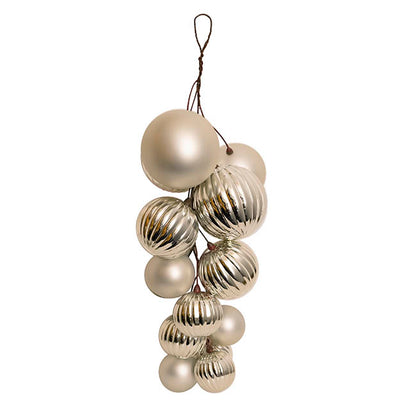 Bauble Cluster Garland Ice Champagne (52cmH)
