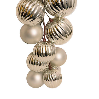 Bauble Cluster Garland Ice Champagne (52cmH)