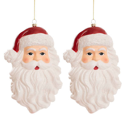Giant Santa Head Pack 2 Red & White (23cmH)