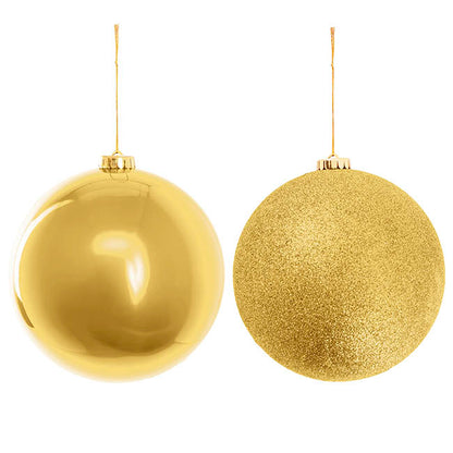 Assorted Hanging Baubles Set 2 Gold (20cmD)