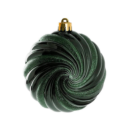 Assorted Hanging Baubles Set 6 Dark Green (10cmD)