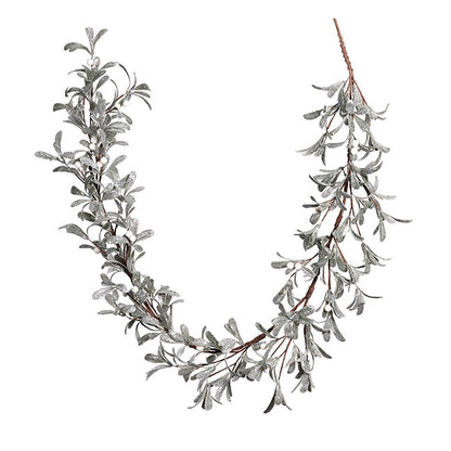 Mistletoe Garland Glitter Green Grey (150cmL)