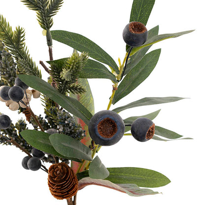 Blueberry Gumnut Pine Spray Green (41cmH)
