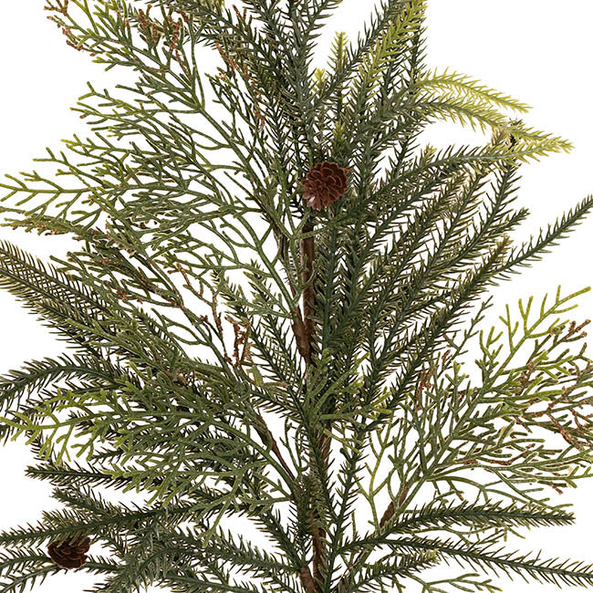 Artificial Pine & Pinecone Spray Green (75cmH)