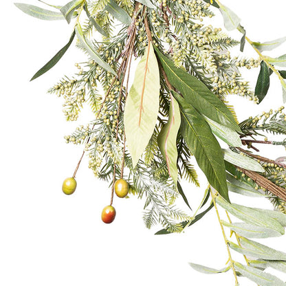 Mixed Pine & Olive Garland Green (150cmL)