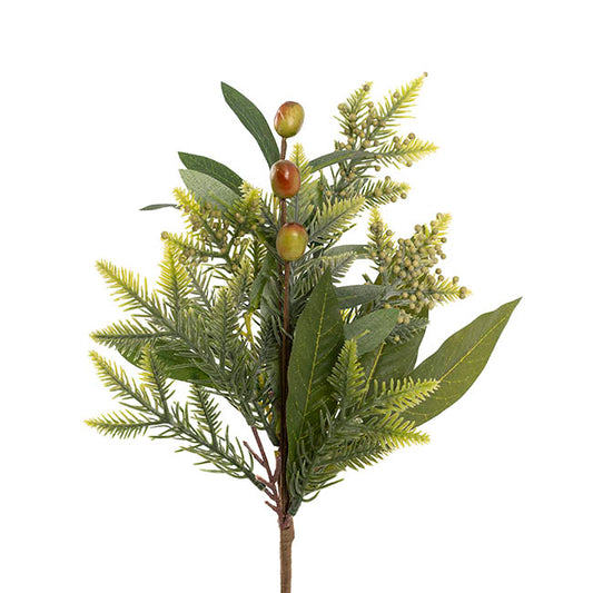 Mixed Pine & Olive Spray Green (40cmH)