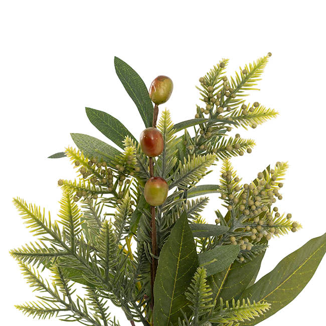 Mixed Pine & Olive Spray Green (40cmH)