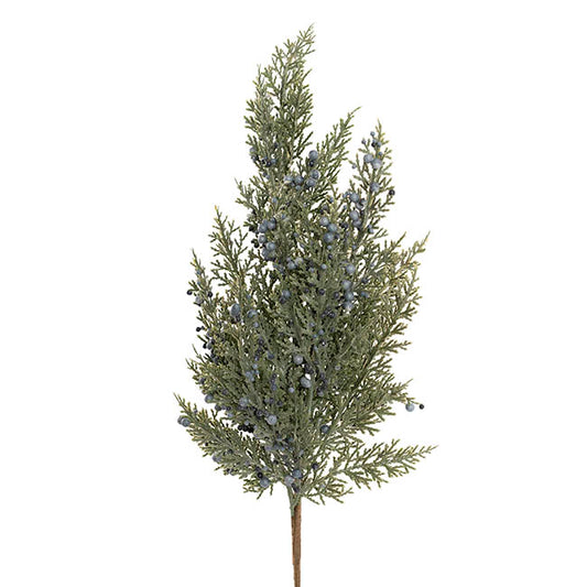 Cedar Pine & Berry Spray Green (61cmH)
