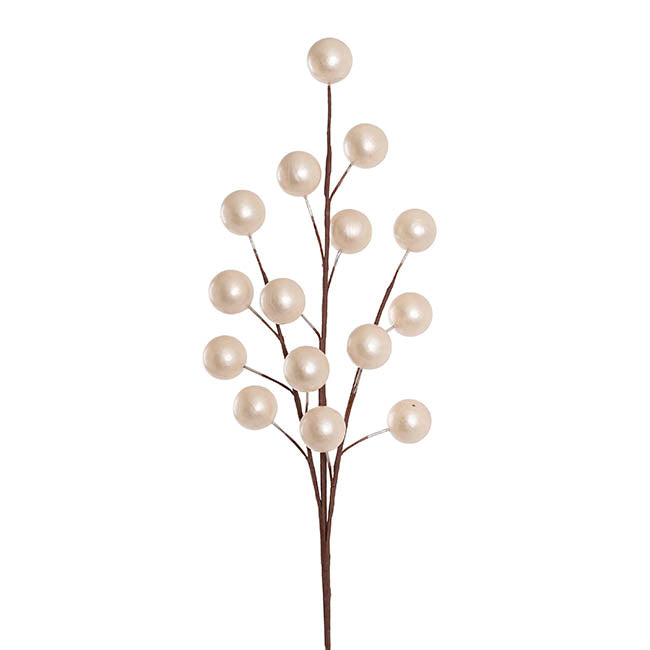 Large Berry Spray Ivory (65cmH)