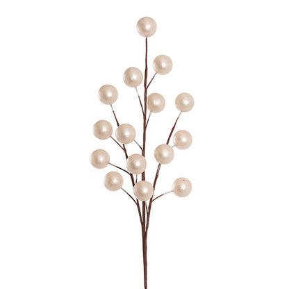 Large Berry Spray Ivory (65cmH)