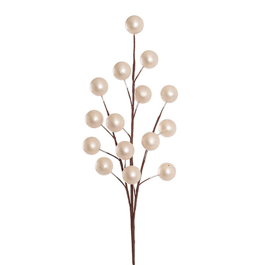 Large Berry Spray Ivory (65cmH)
