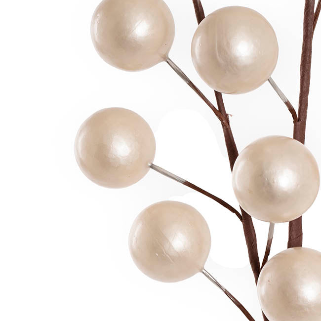 Large Berry Spray Ivory (65cmH)