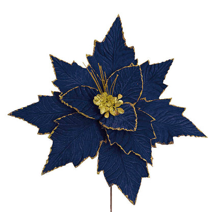 Elegant Poinsettia Stem Navy (45cmDx30cmH)