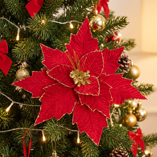 Elegant Poinsettia Stem Red (45cmDx30cmH)