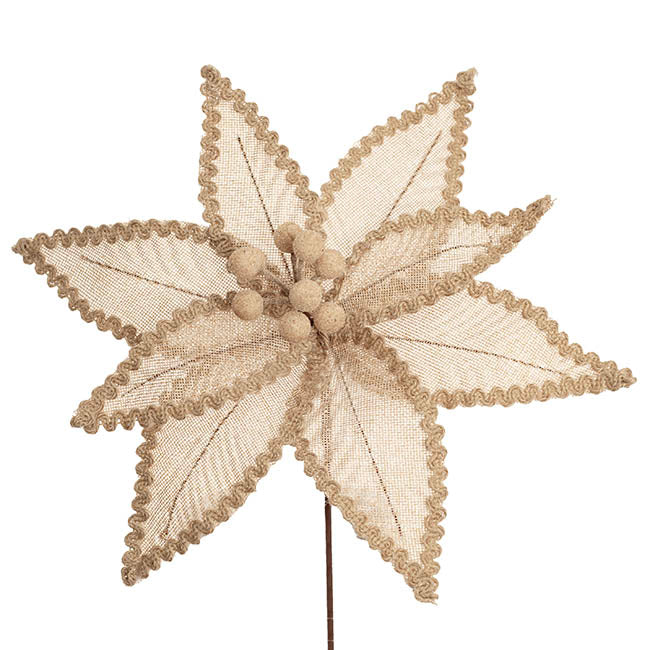 Poinsettia Stem Jute Brown (30cmDx30cmH)