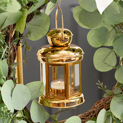 Twilight Metal Hanging Lantern Gold (10x15cmH)