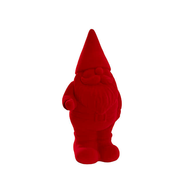 Standing Flocked Santa Red (56cmH)