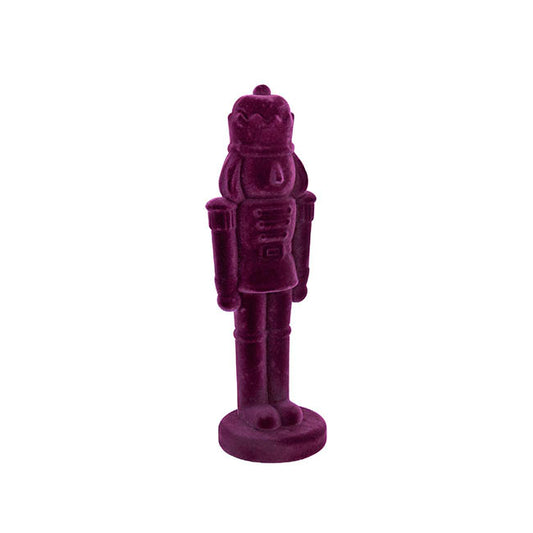 Standing Flocked Nutcracker King Plum (52cmH)