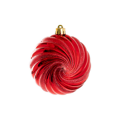 Hanging Assorted Baubles Set 9 Red & Gold (10cmD)