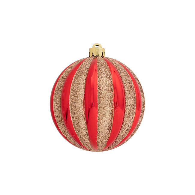 Hanging Assorted Baubles Set 9 Red & Gold (10cmD)