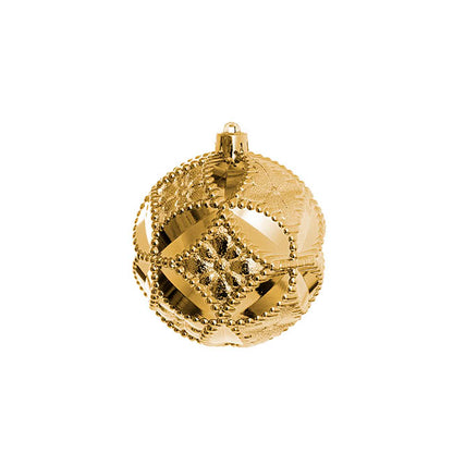 Hanging Assorted Baubles Set 9 Red & Gold (10cmD)