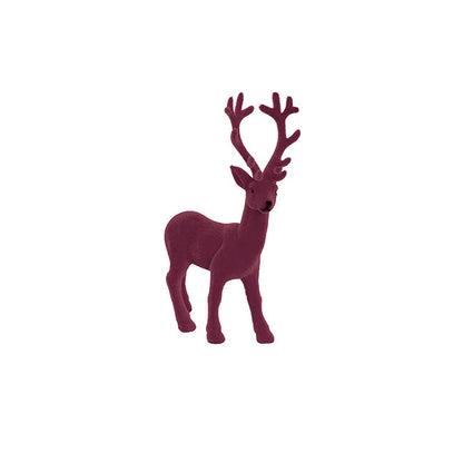 Flocked Standing Reindeer Wine (20.5cmH)