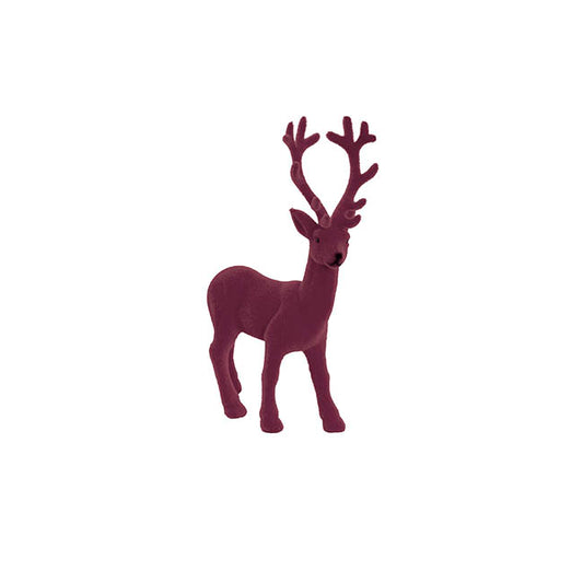Flocked Standing Reindeer Wine (20.5cmH)