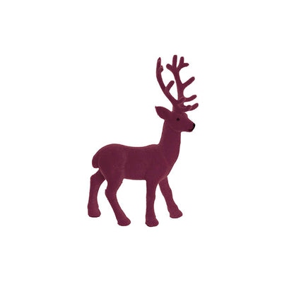Flocked Standing Reindeer Wine (20.5cmH)