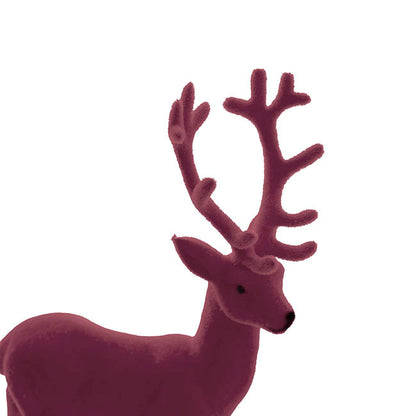 Flocked Standing Reindeer Wine (20.5cmH)