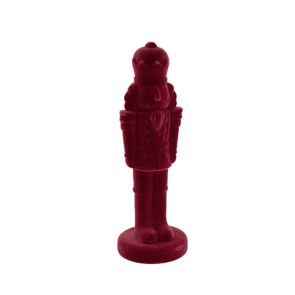 Flocked Nutcracker Burgundy (32cmH)