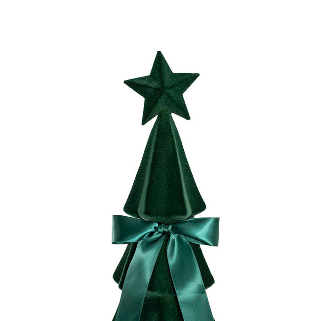 Flocked Christmas Tree Dark Green (76cmH)