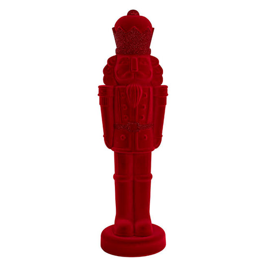 Flocked Nutcracker King Dark Red (81.5cmH)