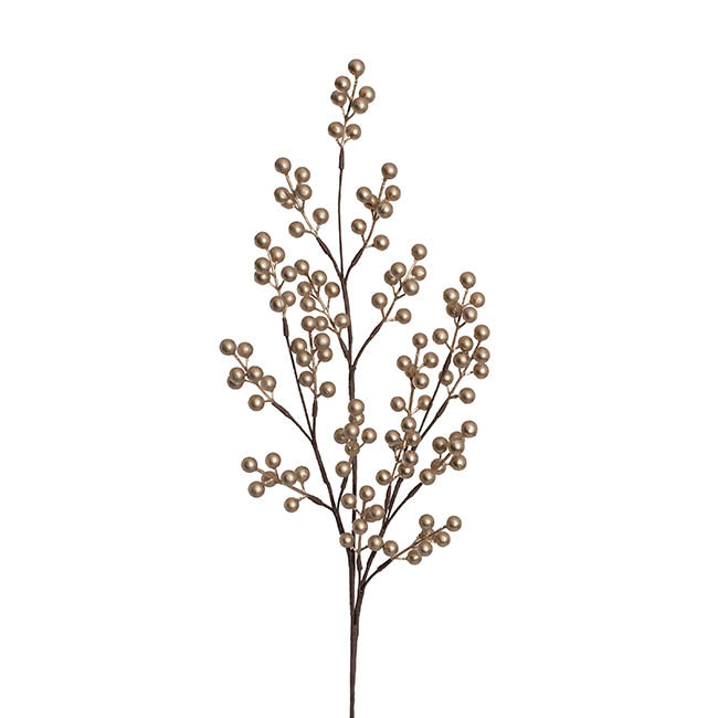 Christmas Berry Long Stem Spray Champagne (85cmH)