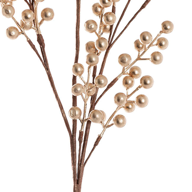 Christmas Berry Long Stem Spray Champagne (85cmH)