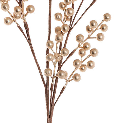 Christmas Berry Long Stem Spray Champagne (85cmH)