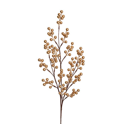 Christmas Berry Long Stem Spray Gold (85cmH)