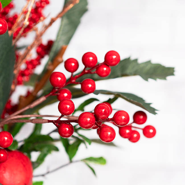 Christmas Berry Long Stem Spray Red (85cmH)