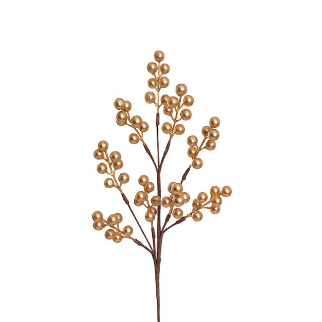 Christmas Berry Spray Gold (43cmH)