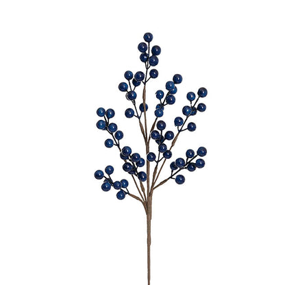 Christmas Berry Spray Navy Blue (43cmH)