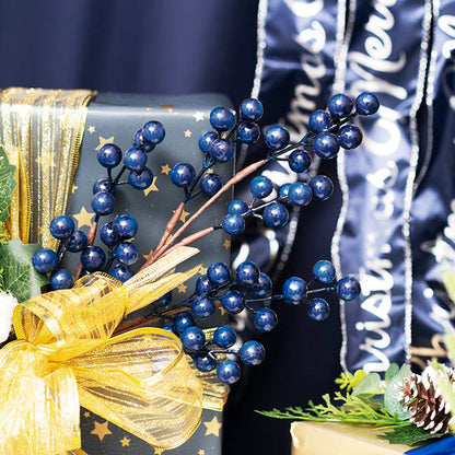 Christmas Berry Spray Navy Blue (43cmH)