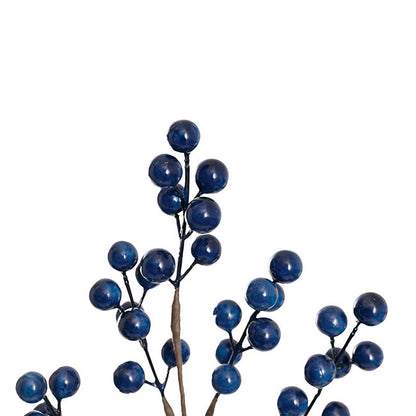 Christmas Berry Spray Navy Blue (43cmH)