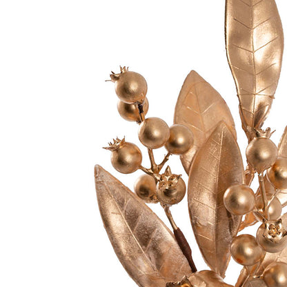 Pomegranate Berry Leaf Pick Gold (30cmH)