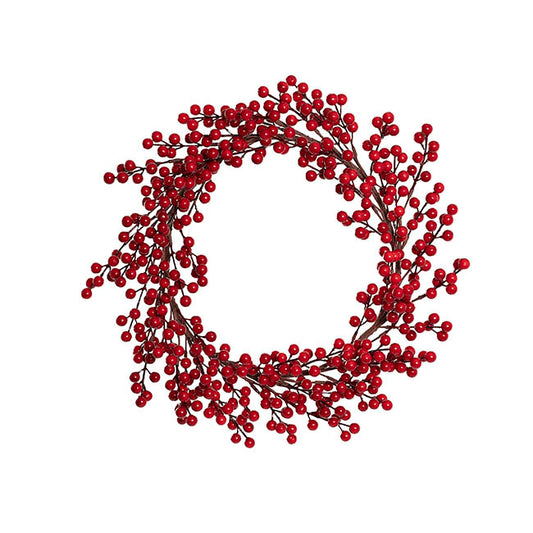 Traditional Lush Berry Wreath Red (45cmD)