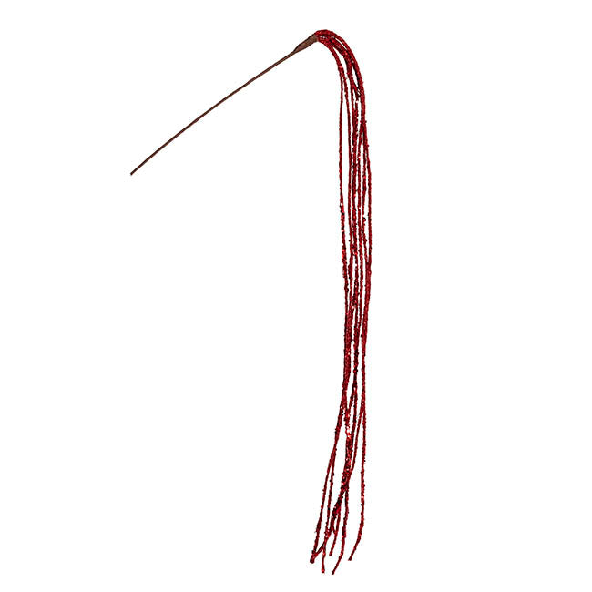Cascading Sparkling Glitter Spray Red (116cmH)
