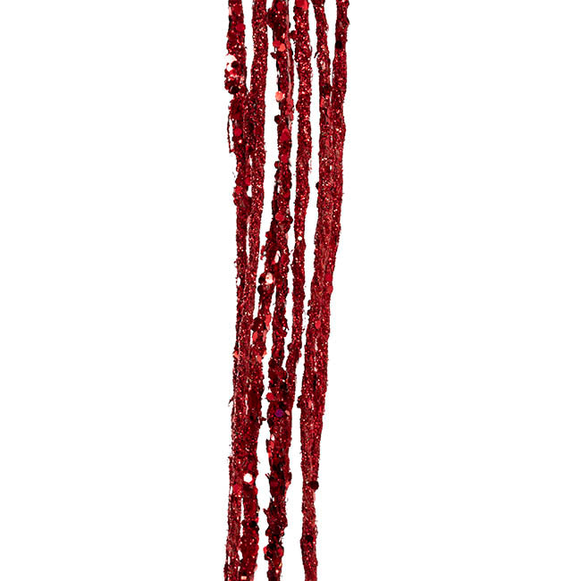 Cascading Sparkling Glitter Spray Red (116cmH)