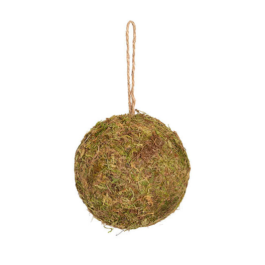 Hanging Artificial Moss Ball Green (15cmD)
